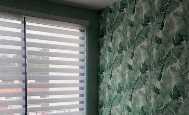 Tapiz floral y orgánico con diseño de hojas para muro interior en Diseños Monterrubio
